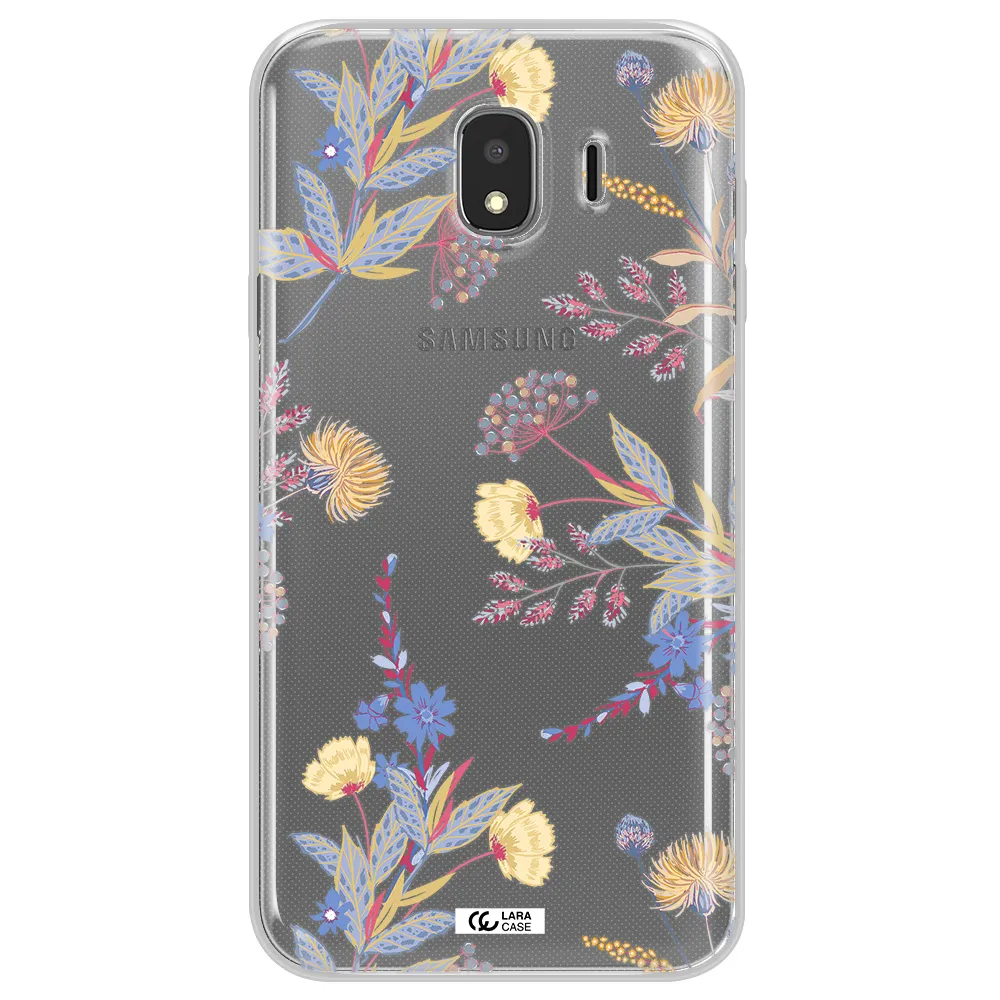 Pastel Fall Flowers Samsung J4 Clear TPU Case
