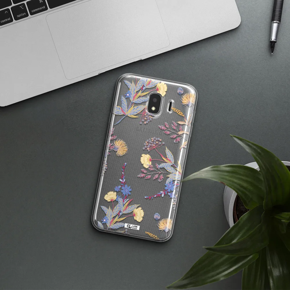 Pastel Fall Flowers Samsung J4 Clear TPU Case