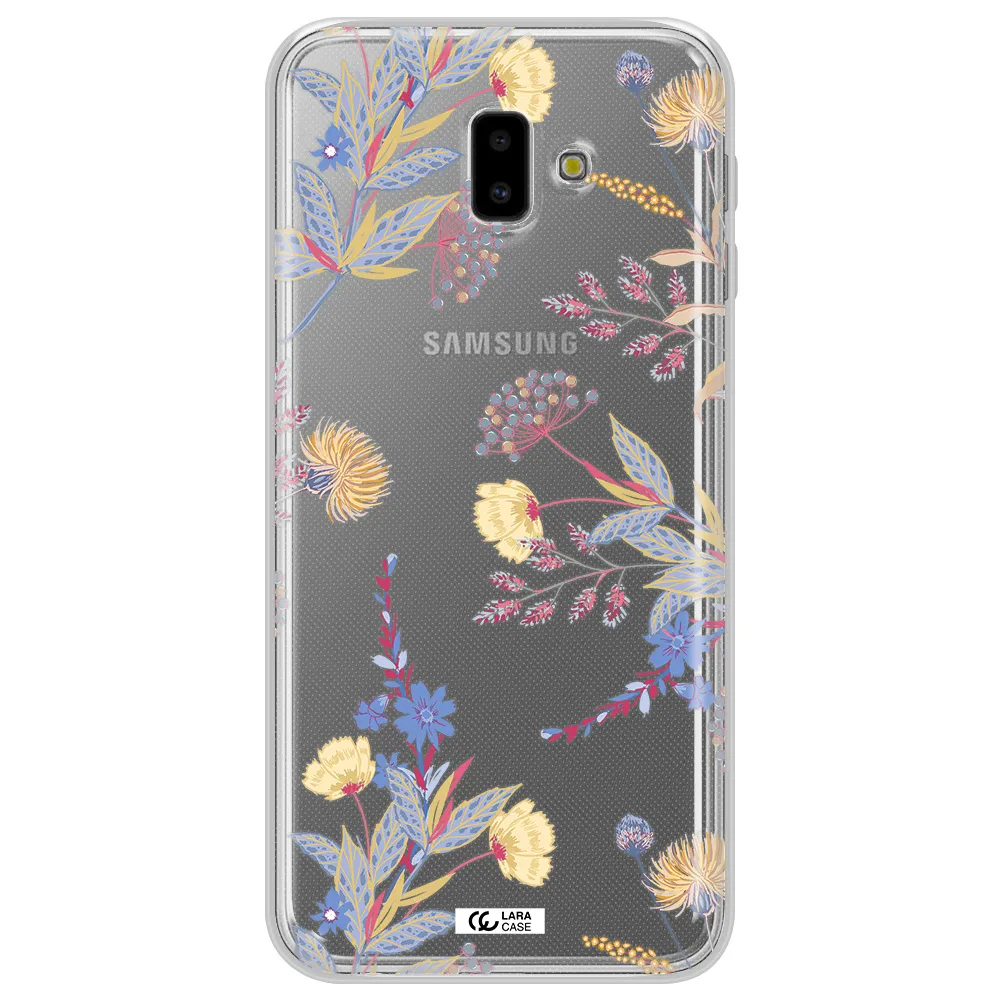 Pastel Fall Flowers Samsung J6 Plus Clear TPU Case