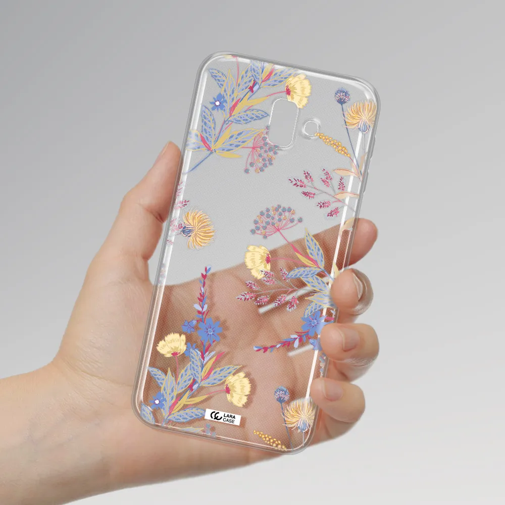 Pastel Fall Flowers Samsung J6 Plus Clear TPU Case