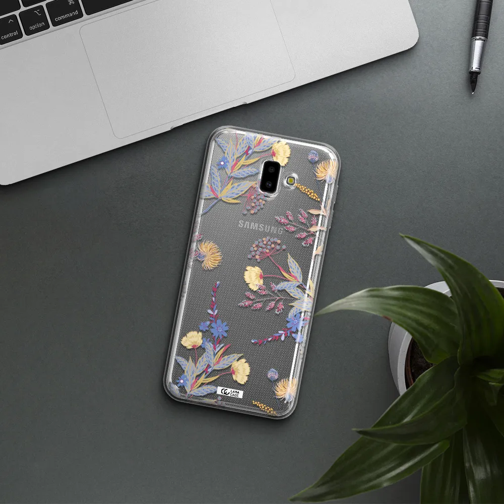 Pastel Fall Flowers Samsung J6 Plus Clear TPU Case