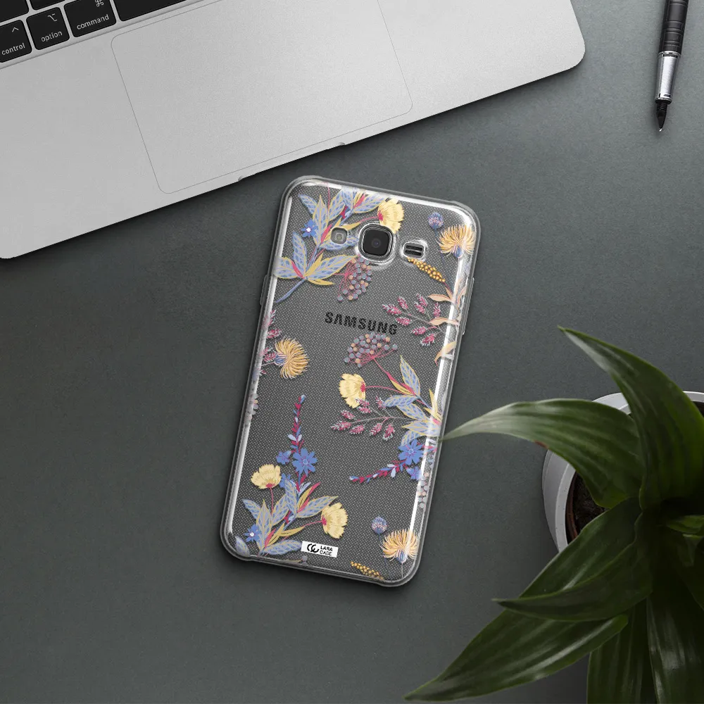 Pastel Fall Flowers Samsung J7 2015 Clear TPU Case