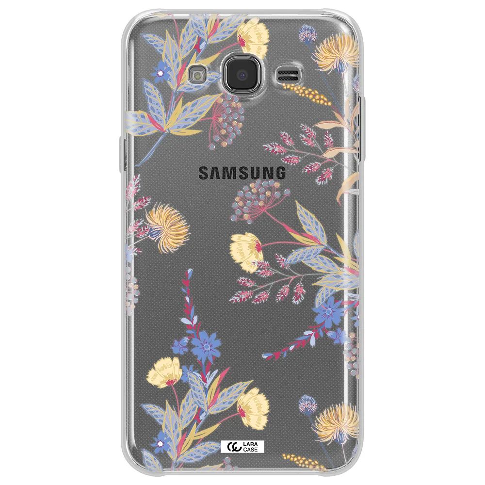 Pastel Fall Flowers Samsung J7 Core Clear TPU Case