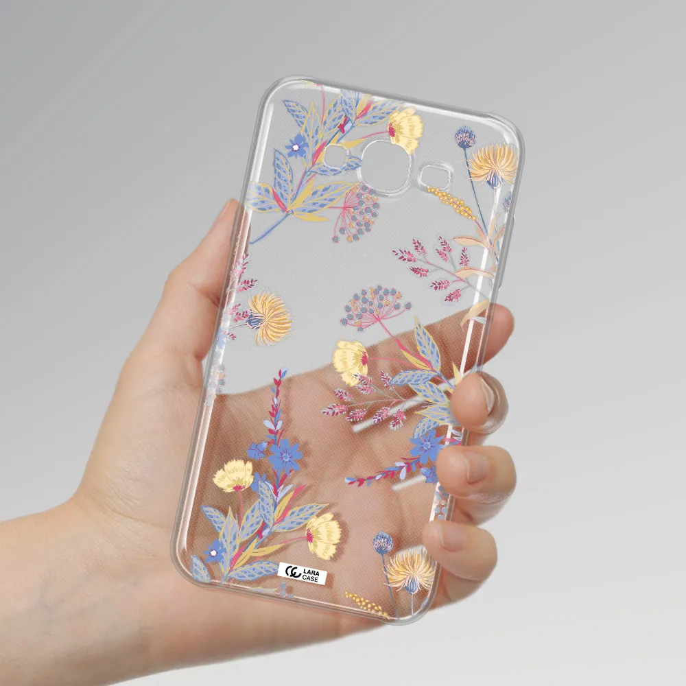 Pastel Fall Flowers Samsung J7 Core Clear TPU Case