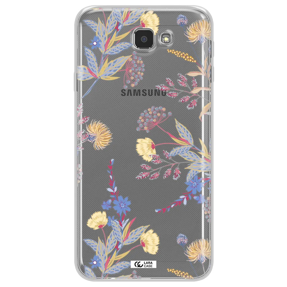 Pastel Fall Flowers Samsung J7 Prim Clear TPU Case