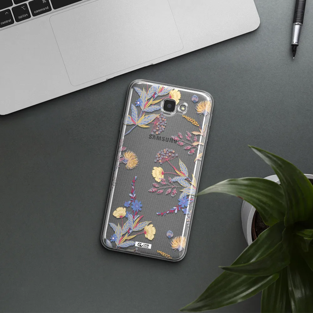 Pastel Fall Flowers Samsung J7 Prim Clear TPU Case