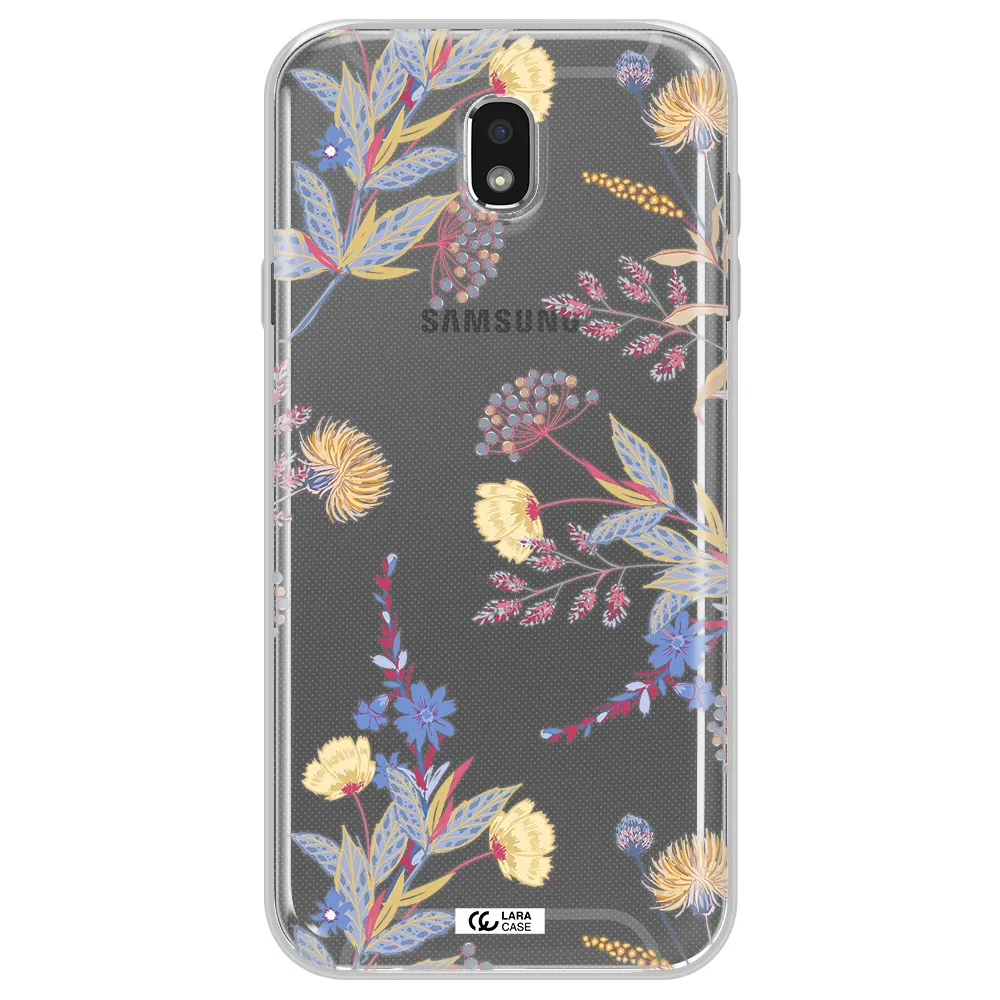 Pastel Fall Flowers Samsung J7 Pro Clear TPU Case