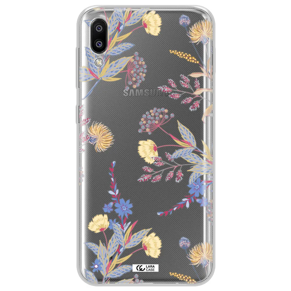 Pastel Fall Flowers Samsung M10 Clear TPU Case