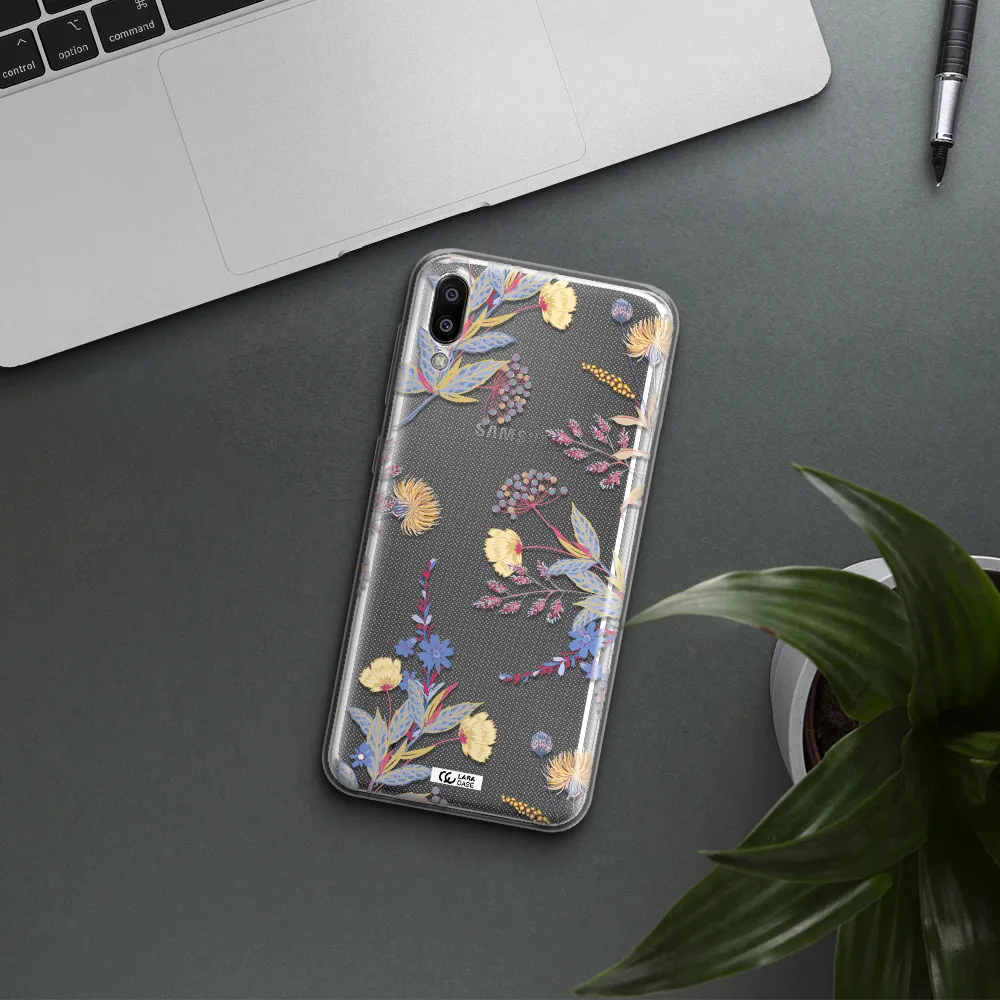 Pastel Fall Flowers Samsung M10 Clear TPU Case