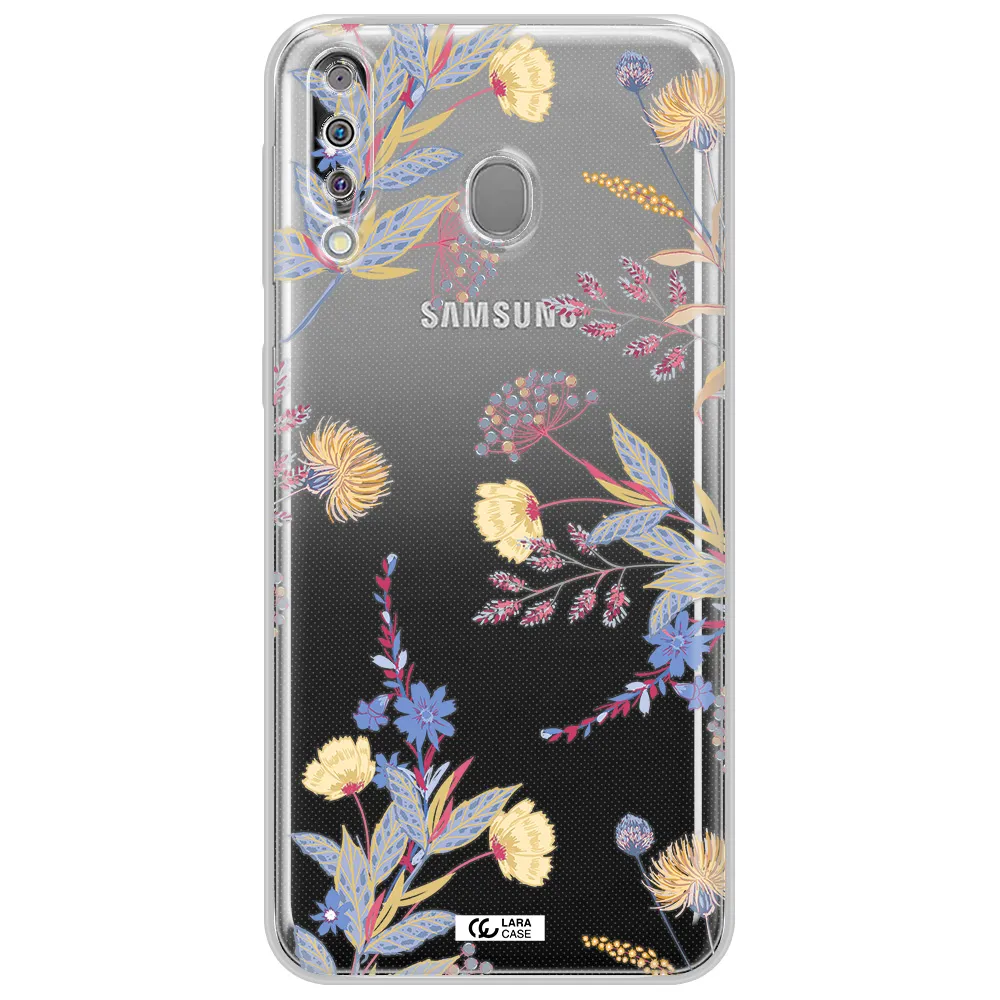 Pastel Fall Flowers Samsung M30 Clear TPU Case