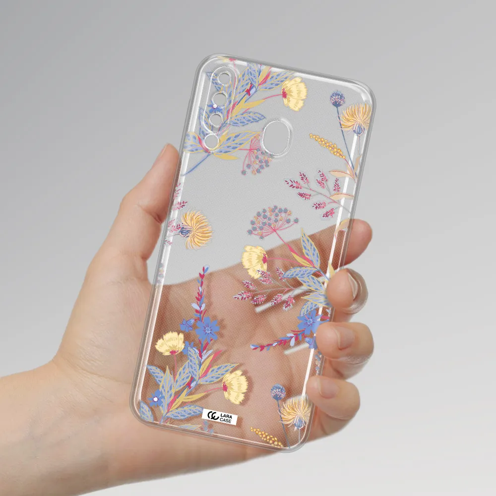 Pastel Fall Flowers Samsung M30 Clear TPU Case
