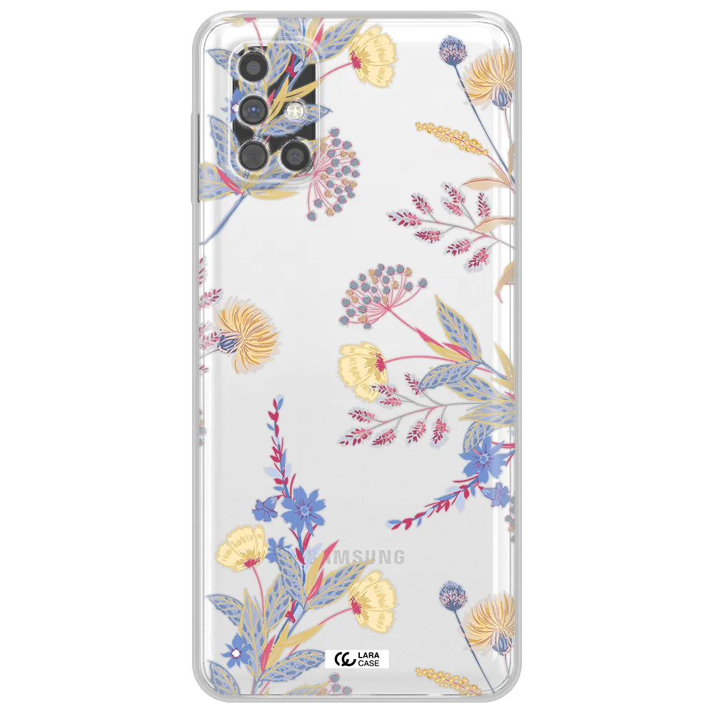 Pastel Fall Flowers Samsung M31S Clear TPU Case