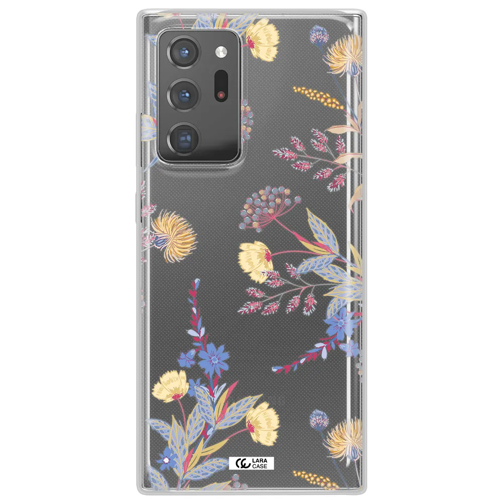Pastel Fall Flowers Samsung Note 20 Ultra Clear TPU Case