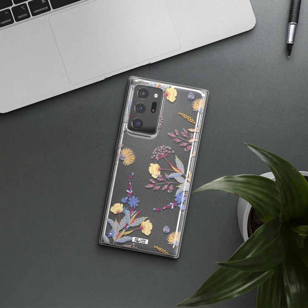 Pastel Fall Flowers Samsung Note 20 Ultra Clear TPU Case