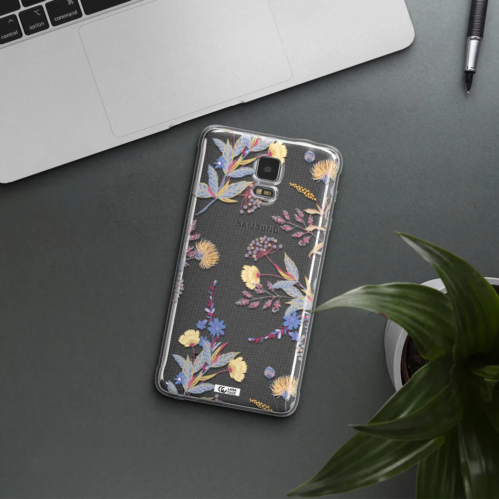 Pastel Fall Flowers Samsung Note 4 Clear TPU Case