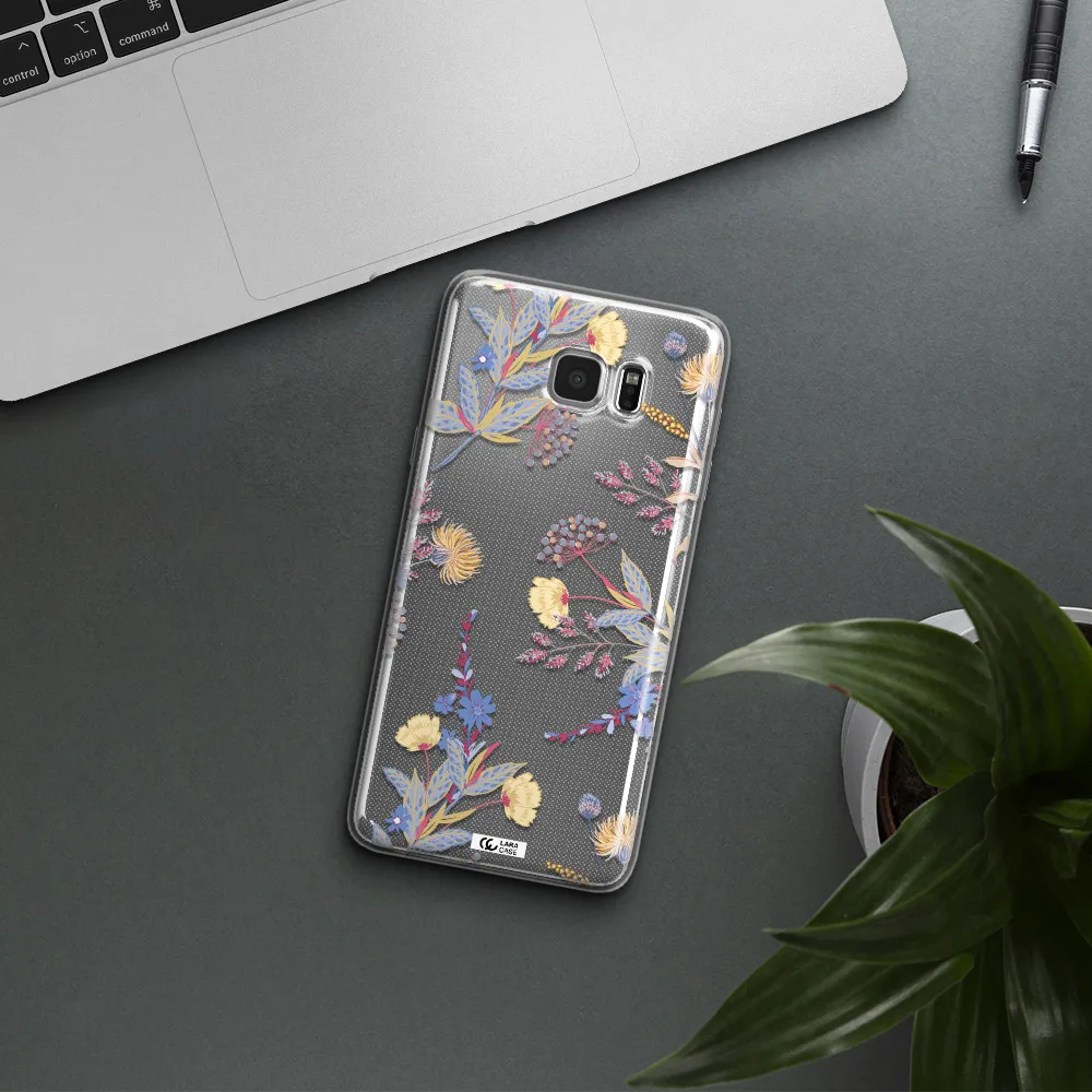 Pastel Fall Flowers Samsung Note 5 Clear TPU Case
