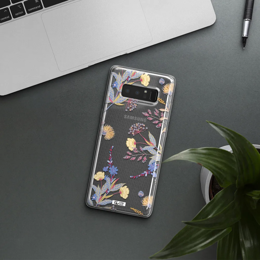 Pastel Fall Flowers Samsung Note 8 Clear TPU Case
