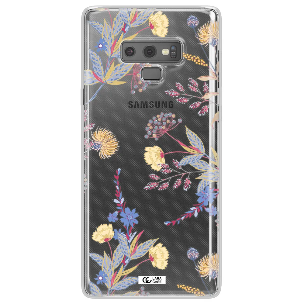 Pastel Fall Flowers Samsung Note 9 Clear TPU Case