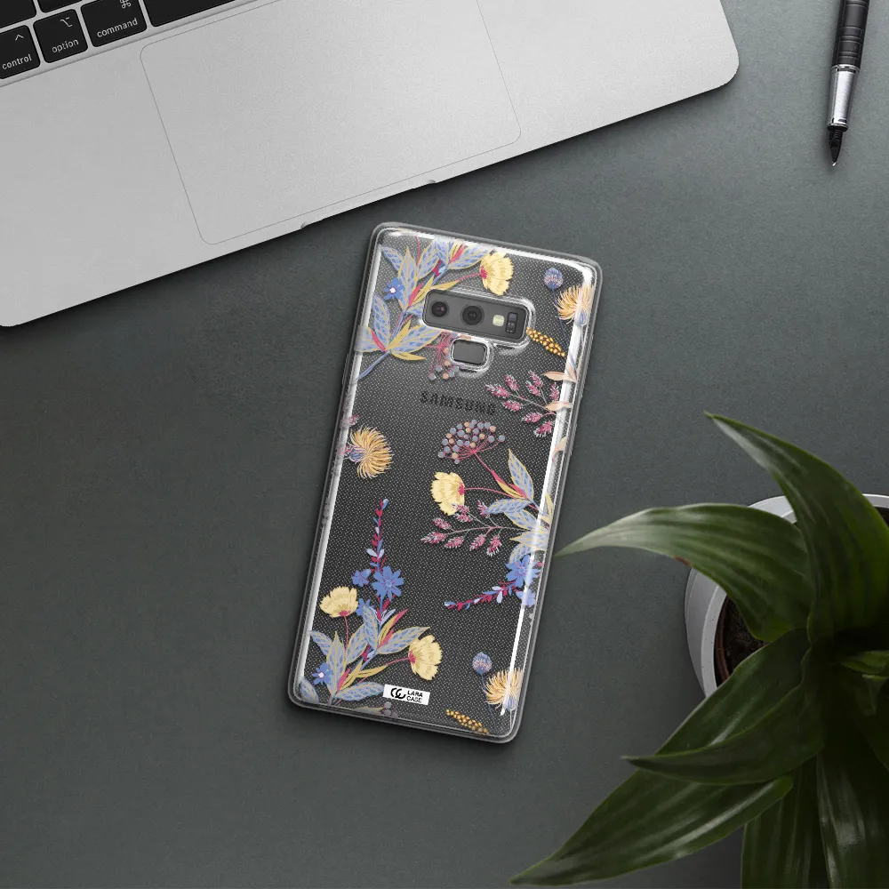 Pastel Fall Flowers Samsung Note 9 Clear TPU Case