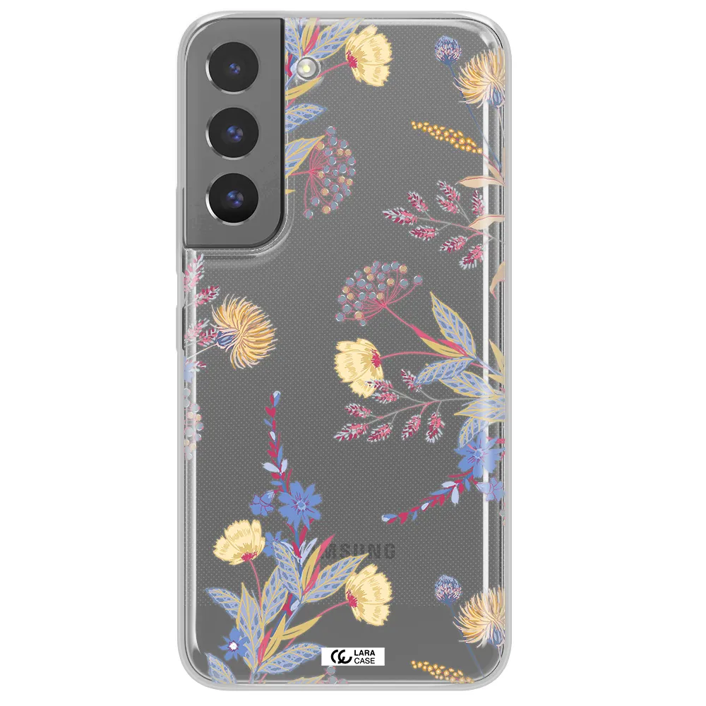 Pastel Fall Flowers Samsung S 22 Plus Clear TPU Case