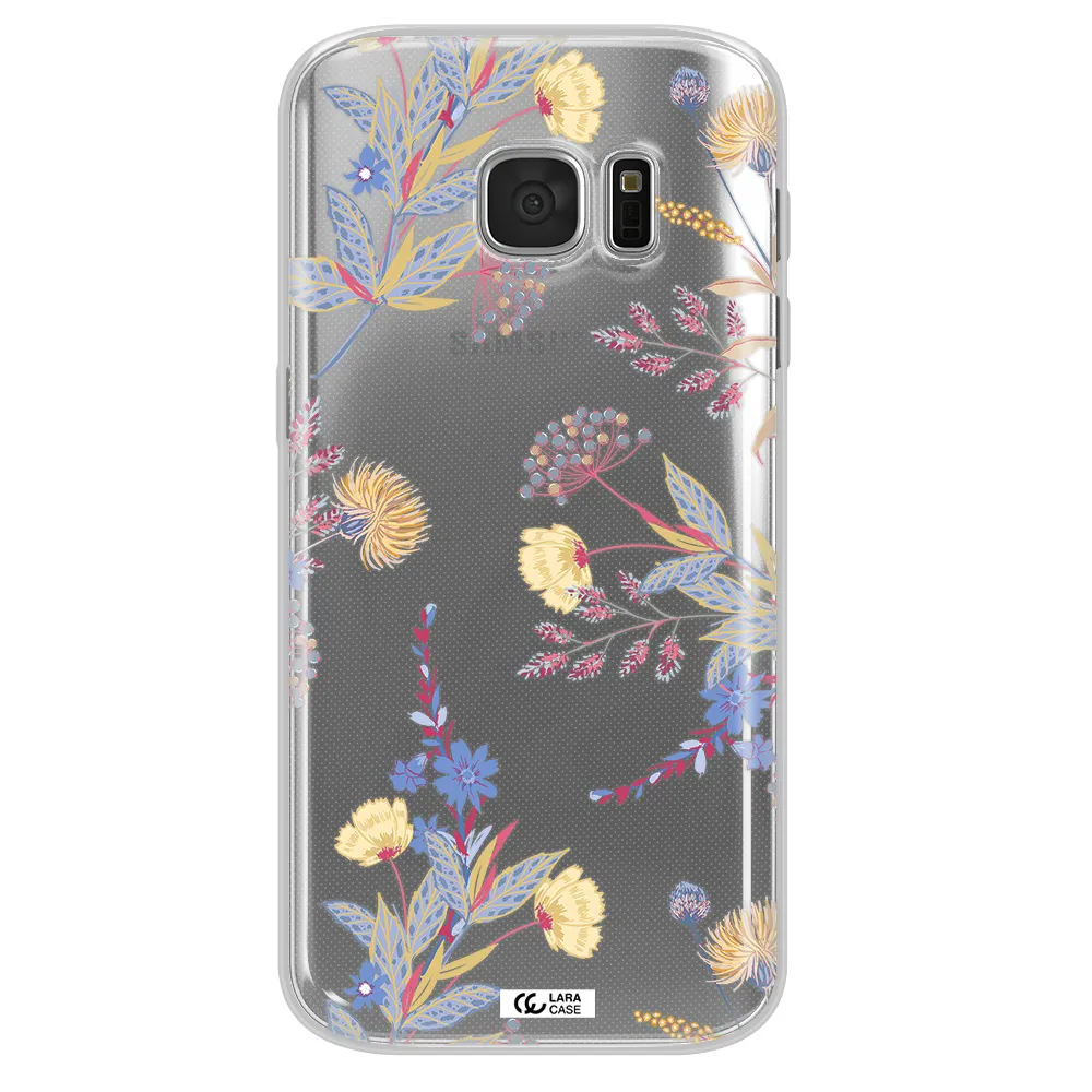 Pastel Fall Flowers Samsung S 7 Clear TPU Case