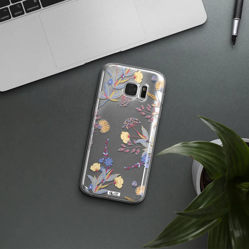 Pastel Fall Flowers Samsung S 7 Clear TPU Case