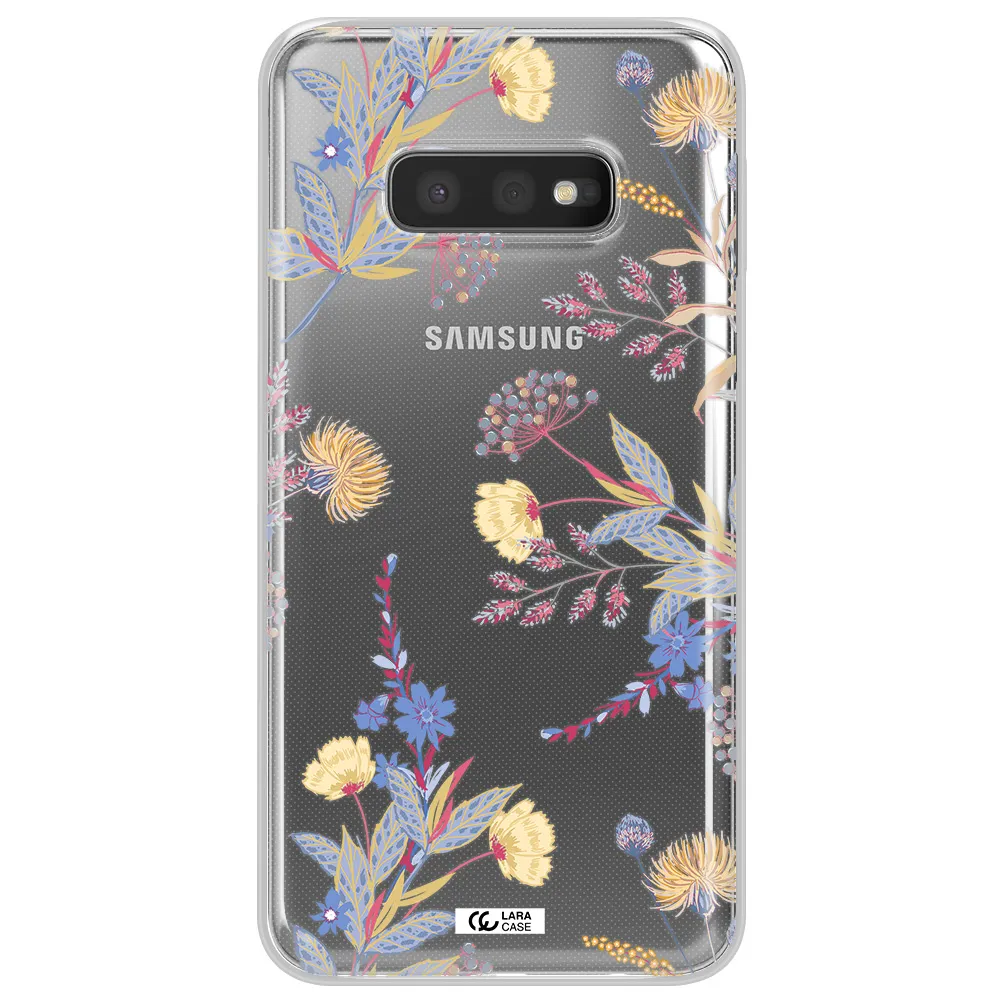 Pastel Fall Flowers Samsung S10e Clear TPU Case