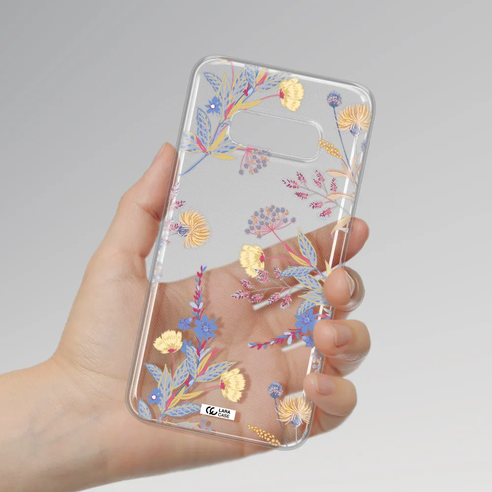 Pastel Fall Flowers Samsung S10e Clear TPU Case