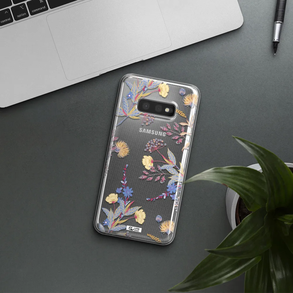 Pastel Fall Flowers Samsung S10e Clear TPU Case