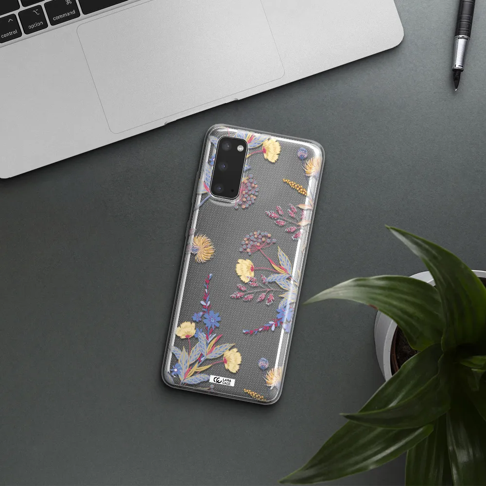 Pastel Fall Flowers Samsung S20 Clear TPU Case