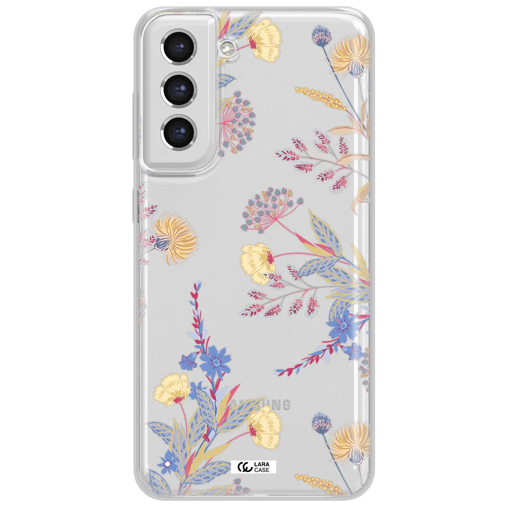 Pastel Fall Flowers Samsung S21 Fe Clear Tpu Case