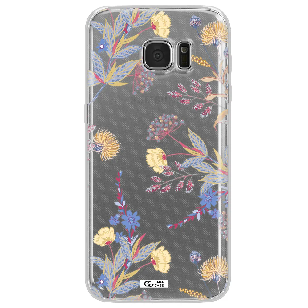 Pastel Fall Flowers Samsung S7 Edge Clear TPU Case