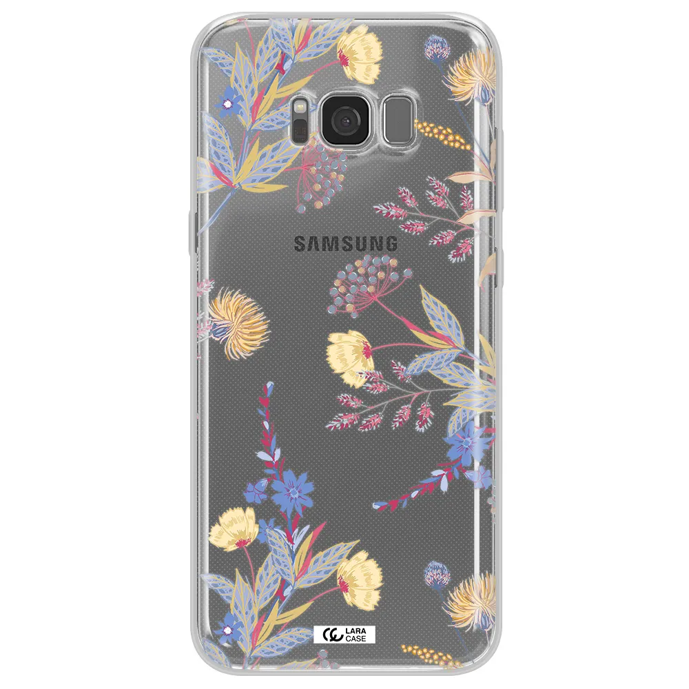 Pastel Fall Flowers Samsung S8 Clear TPU Case