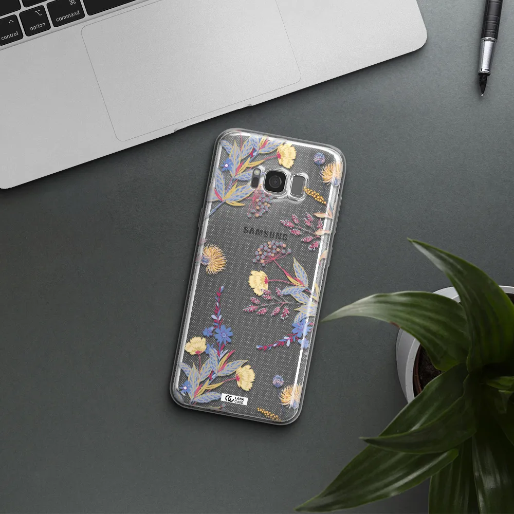 Pastel Fall Flowers Samsung S8 Clear TPU Case