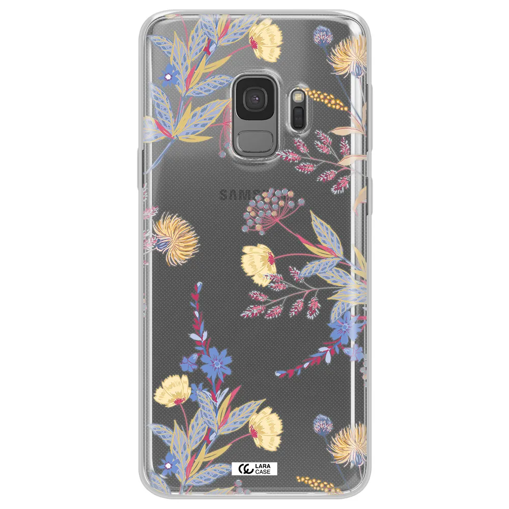Pastel Fall Flowers Samsung S9 Clear TPU Case