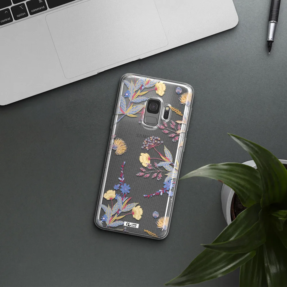Pastel Fall Flowers Samsung S9 Clear TPU Case