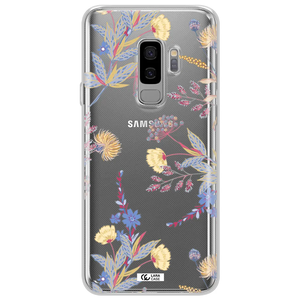 Pastel Fall Flowers Samsung S9 Plus Clear TPU Case