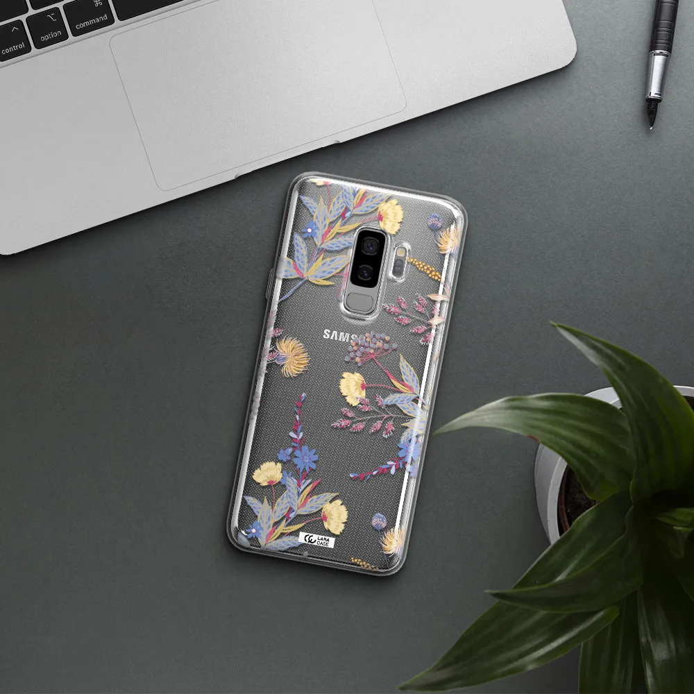 Pastel Fall Flowers Samsung S9 Plus Clear TPU Case