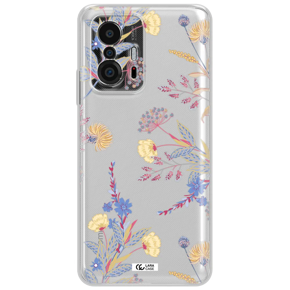 Pastel Fall Flowers Xiaomi 11T Clear Tpu Case