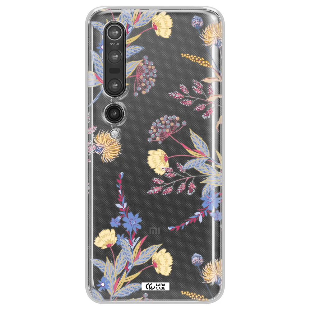 Pastel Fall Flowers Xiaomi Mi 10 Pro Clear TPU Case