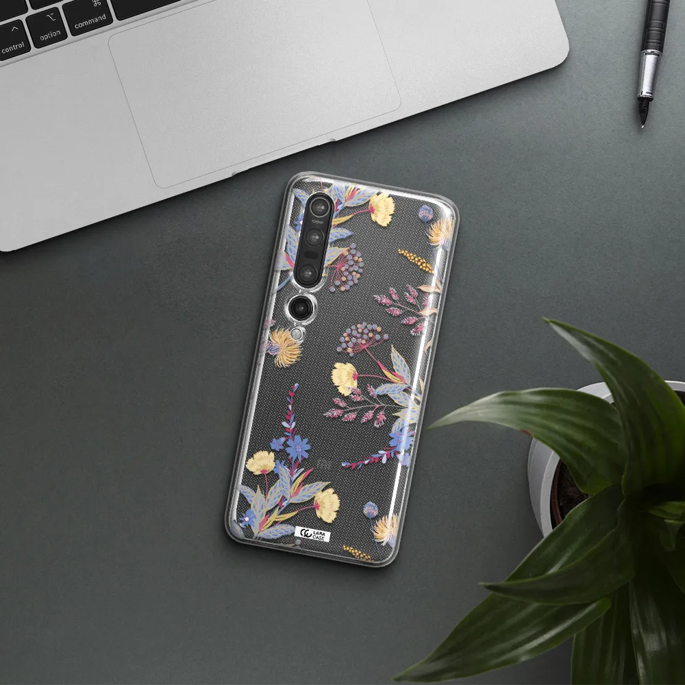 Pastel Fall Flowers Xiaomi Mi 10 Pro Clear TPU Case