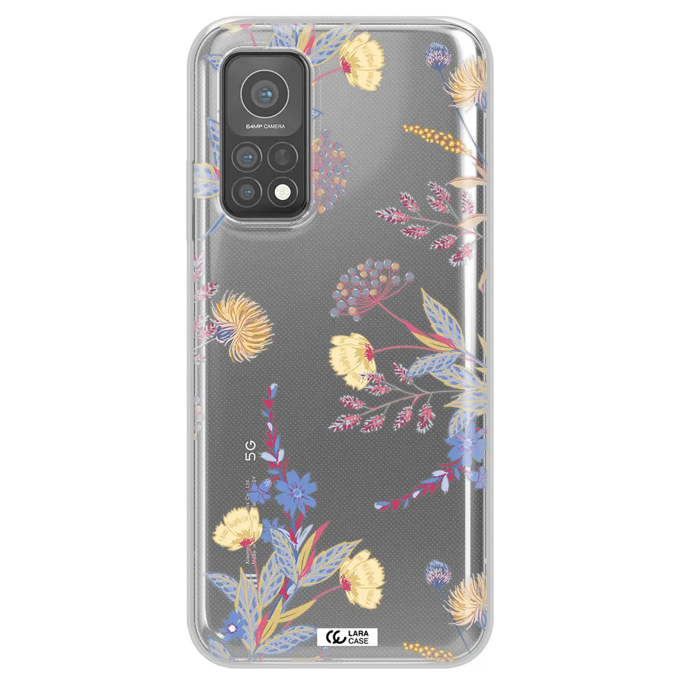 Pastel Fall Flowers Xiaomi Mi 10 T Pro Clear TPU Case