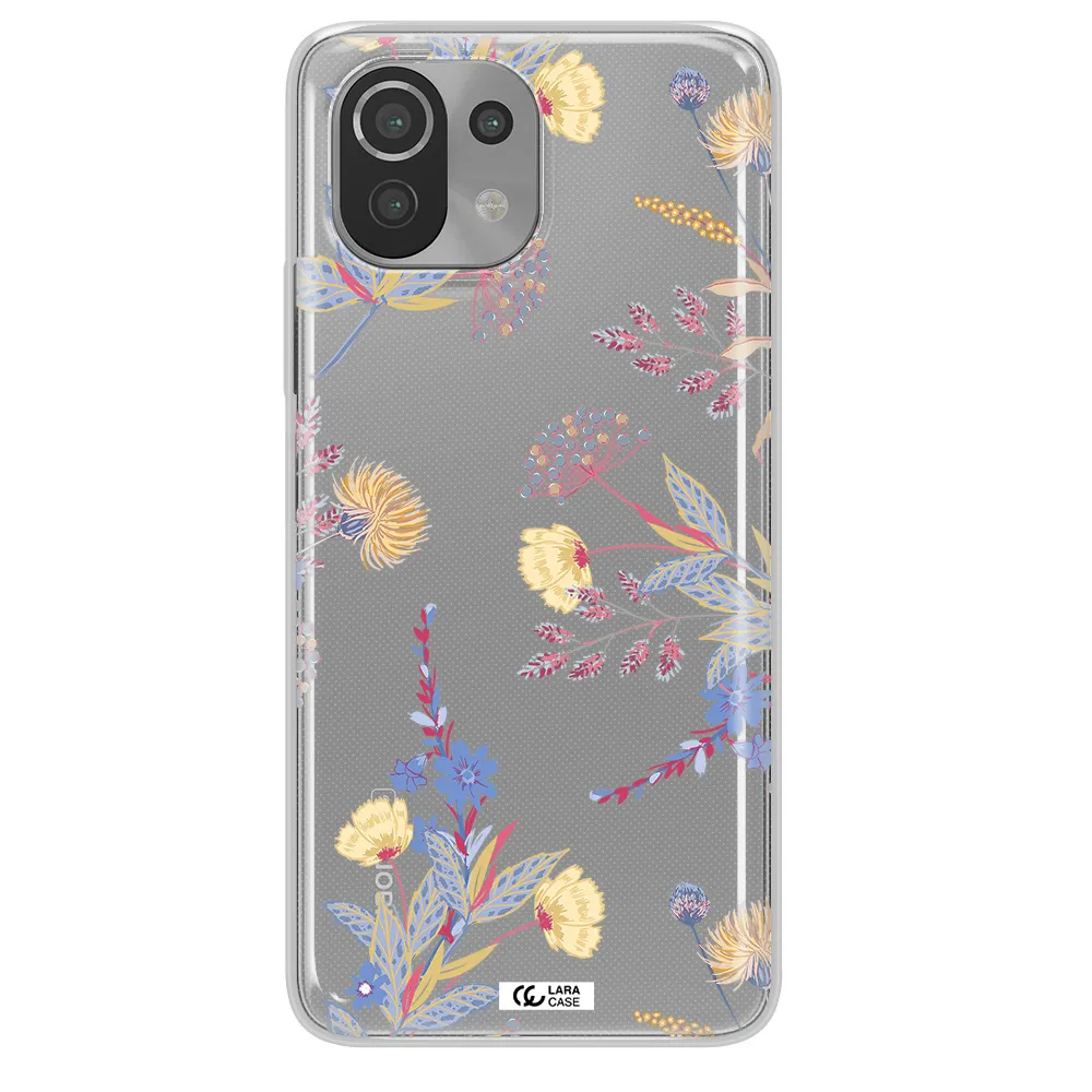 Pastel Fall Flowers Xiaomi Mi 11 Lite Clear TPU Case