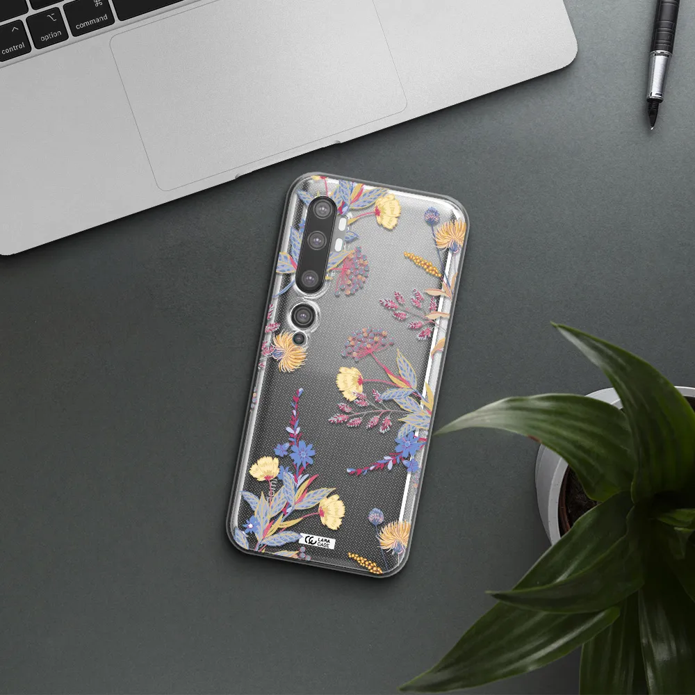 Pastel Fall Flowers Xiaomi Mi Note 10 Clear TPU Case