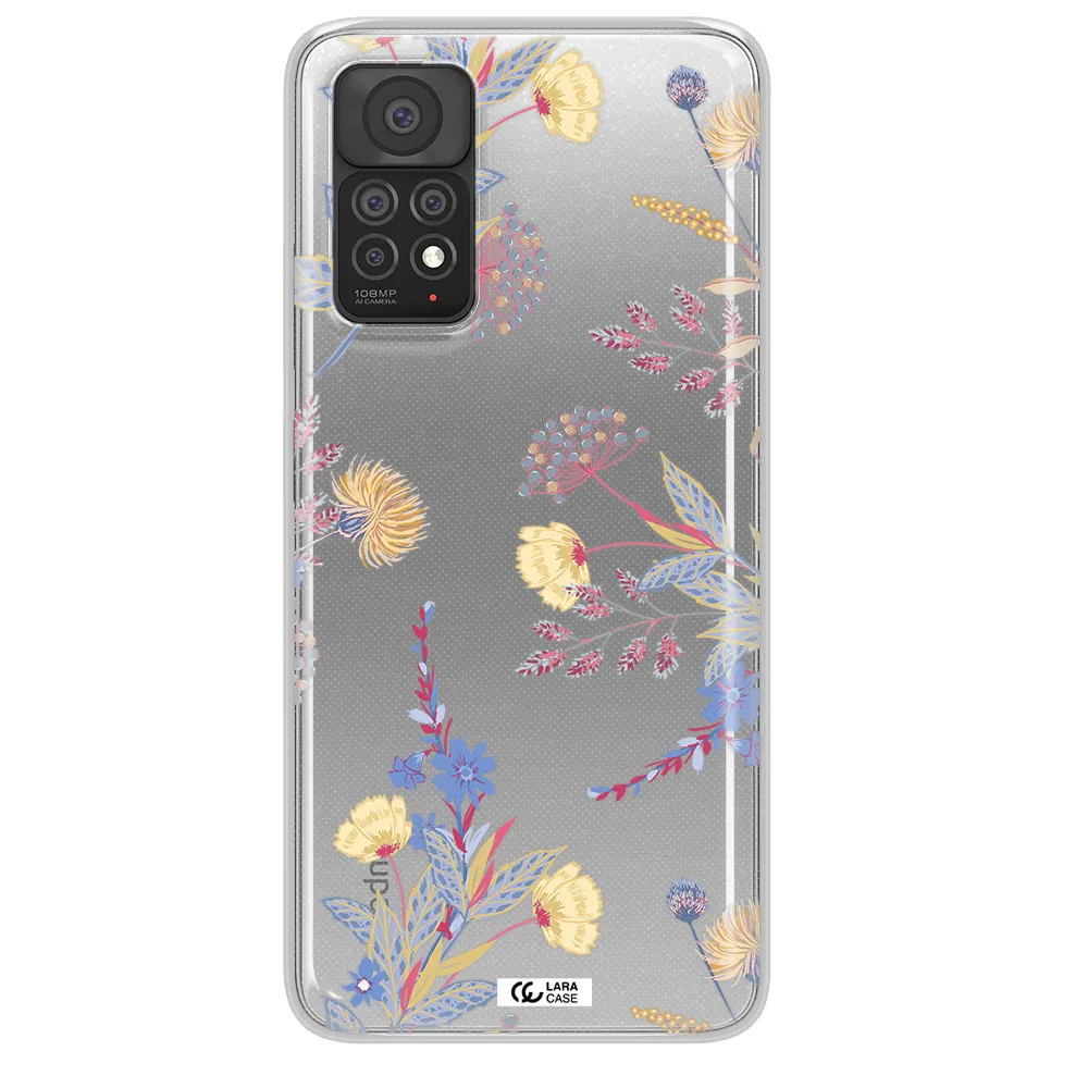 Pastel Fall Flowers Xiaomi Note 11 Pro Clear TPU Case