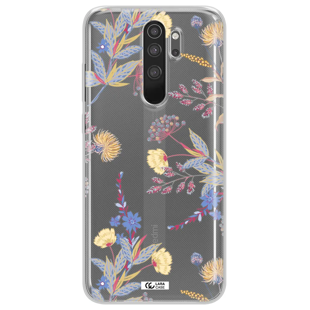 Pastel Fall Flowers Xiaomi Note 8 Pro Clear TPU Case