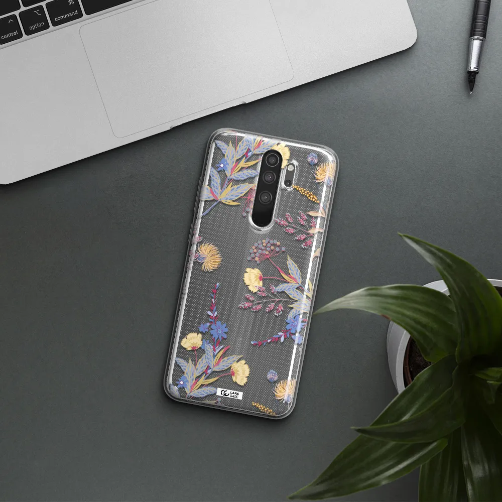 Pastel Fall Flowers Xiaomi Note 8 Pro Clear TPU Case
