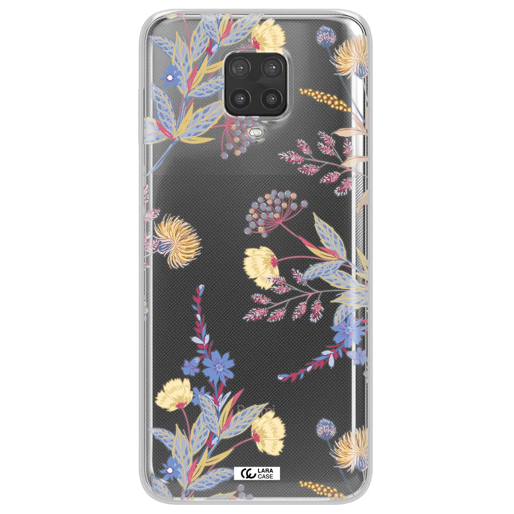 Pastel Fall Flowers Xiaomi Note 9 Pro Clear TPU Case