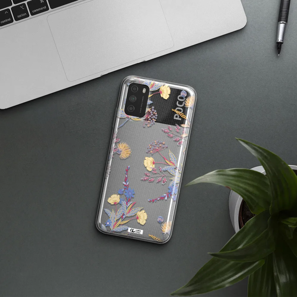 Pastel Fall Flowers Xiaomi Poco M3 Clear TPU Case