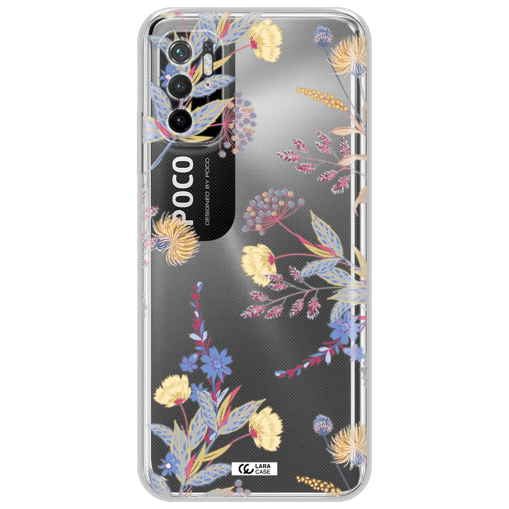 Pastel Fall Flowers Xiaomi Poco M4 Pro 5G Clear Tpu Case